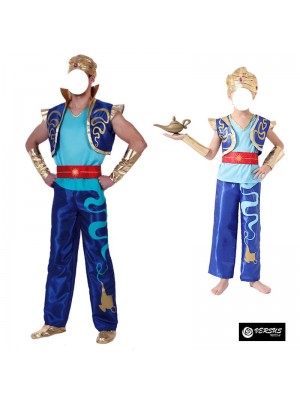 Genio Aladino Vestito Carnevale Costume Bambino Uomo ALAD005